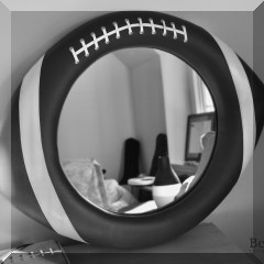 D38. Bombay Company football mirror. 21” x 28” - $32